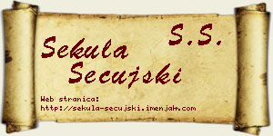 Sekula Sečujski vizit kartica